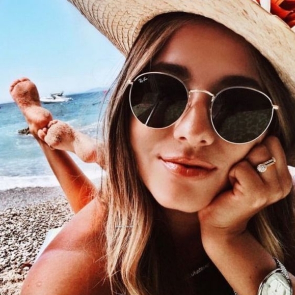 Ray-Ban Round Metal RB3447 Green Lens New - Picture 13 of 13